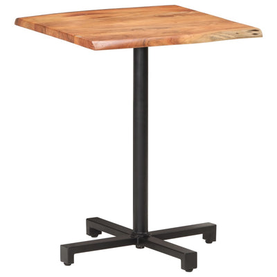 Dealsmate  Bistro Table with Live Edges 60x60x75 cm Solid Acacia Wood