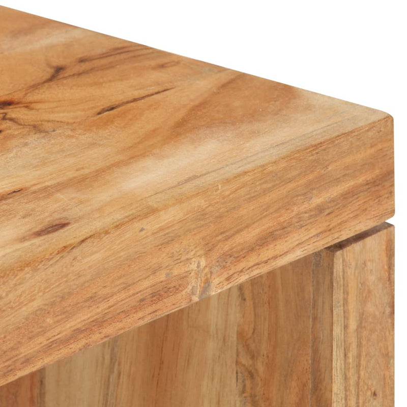 Dealsmate  2 Piece Coffee Table Set Solid Acacia Wood
