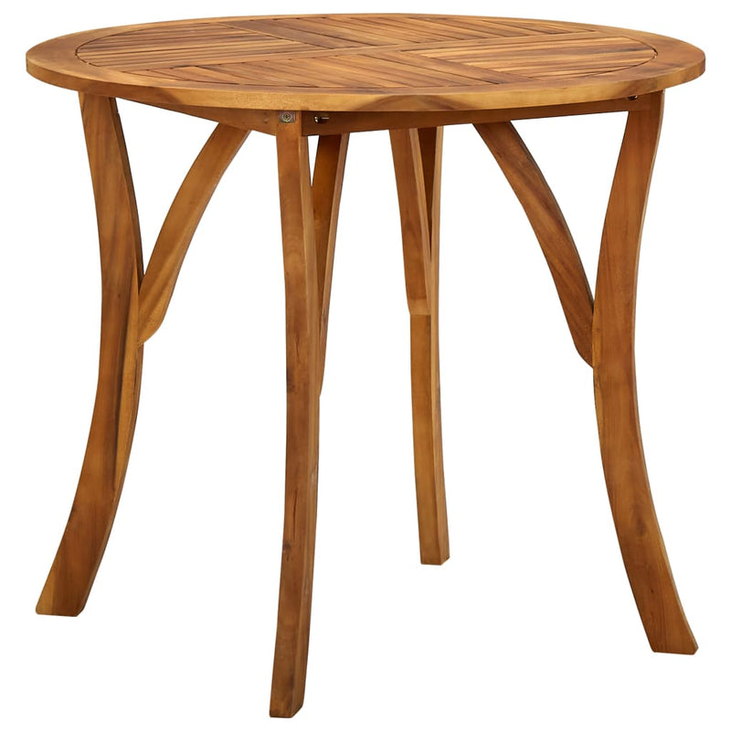 Dealsmate  Garden Table Ø 85 cm Solid Acacia Wood