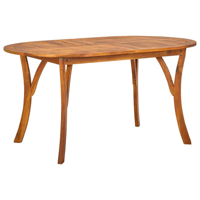 Dealsmate  Garden Table 150x90x75 cm Solid Acacia Wood