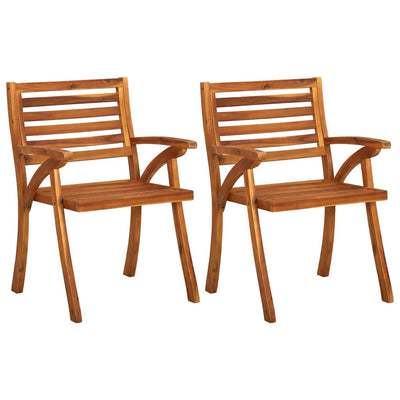 Dealsmate  Garden Chairs 2 pcs Solid Acacia Wood