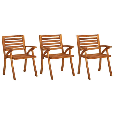 Dealsmate  Garden Chairs 3 pcs Solid Acacia Wood