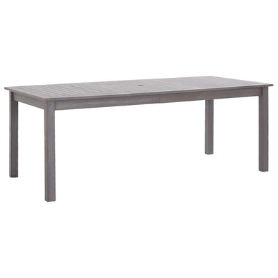 Dealsmate  Garden Table Grey Wash 200x90x74 cm Solid Acacia Wood