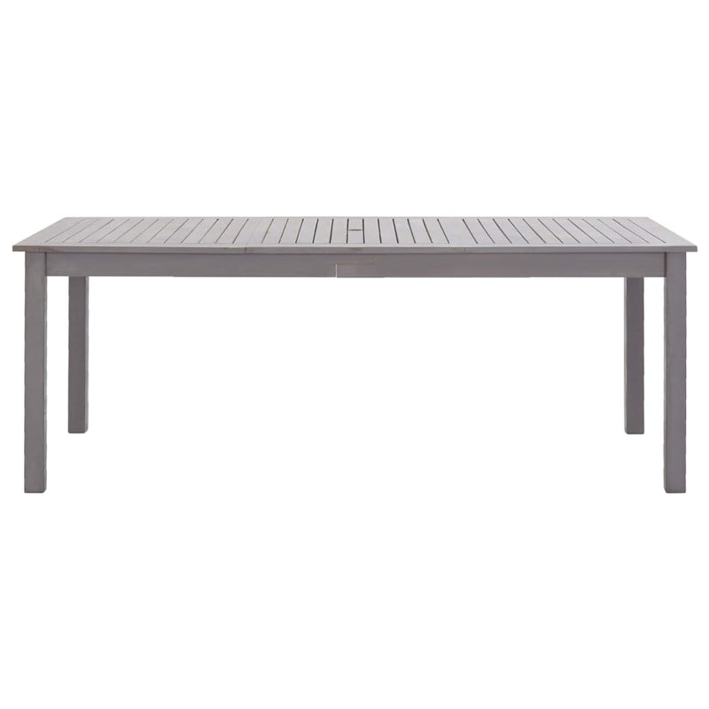 Dealsmate  Garden Table Grey Wash 200x90x74 cm Solid Acacia Wood