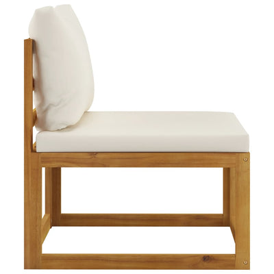 Dealsmate  2 Piece Garden Sofa Set with Cushion Solid Acacia Wood