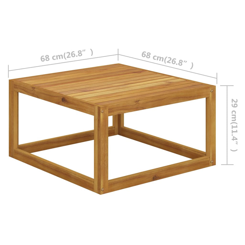 Dealsmate  Coffee Table 68x68x29 cm Solid Acacia Wood