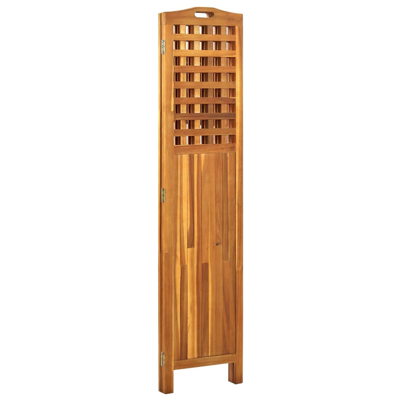 Dealsmate  3-Panel Room Divider 121x2x170 cm Solid Acacia Wood