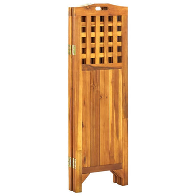 Dealsmate  4-Panel Room Divider 161x2x120 cm Solid Acacia Wood
