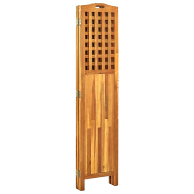 Dealsmate  4-Panel Room Divider 161x2x170 cm Solid Acacia Wood