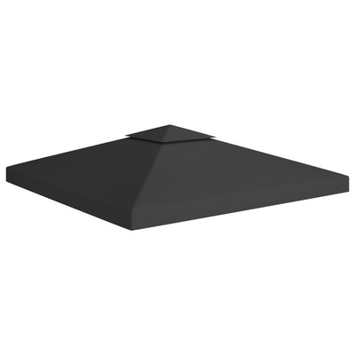 Dealsmate  2-Tier Gazebo Top Cover 310 g/m² 3x3 m Black