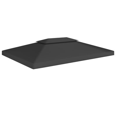 Dealsmate  2-Tier Gazebo Top Cover 310 g/m² 4x3 m Black