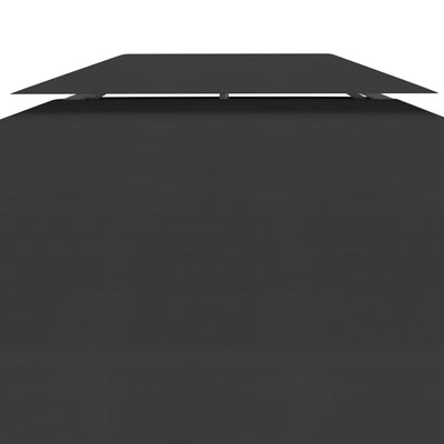 Dealsmate  2-Tier Gazebo Top Cover 310 g/m² 4x3 m Black