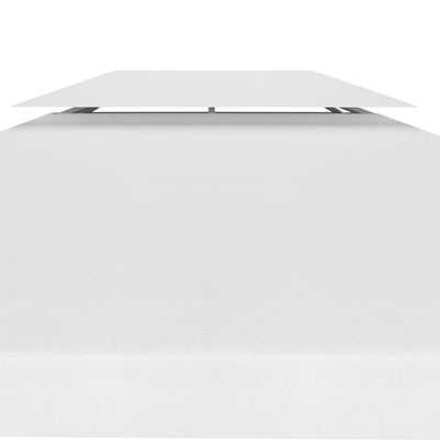 Dealsmate  2-Tier Gazebo Top Cover 310 g/m² 4x3 m White