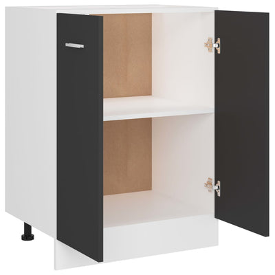Dealsmate  Bottom Cabinet Grey 60x46x81.5 cm Engineered Wood