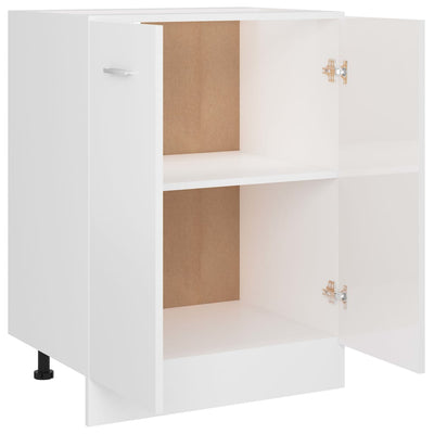 Dealsmate  Bottom Cabinet High Gloss White 60x46x81.5 cm Engineered Wood