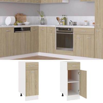 Dealsmate  Drawer Bottom Cabinet Sonoma Oak 30x46x81.5 cm Engineered Wood