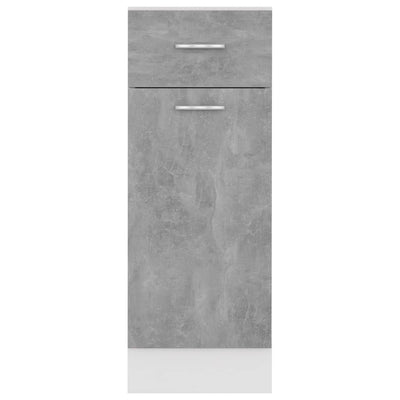 Dealsmate  Drawer Bottom Cabinet Concrete Grey 30x46x81.5 cm Engineered Wood