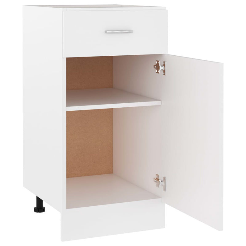 Dealsmate  Drawer Bottom Cabinet White 40x46x81.5 cm Engineered Wood