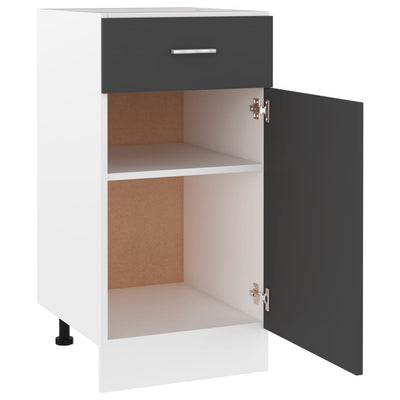Dealsmate  Drawer Bottom Cabinet Grey 40x46x81.5 cm Engineered Wood