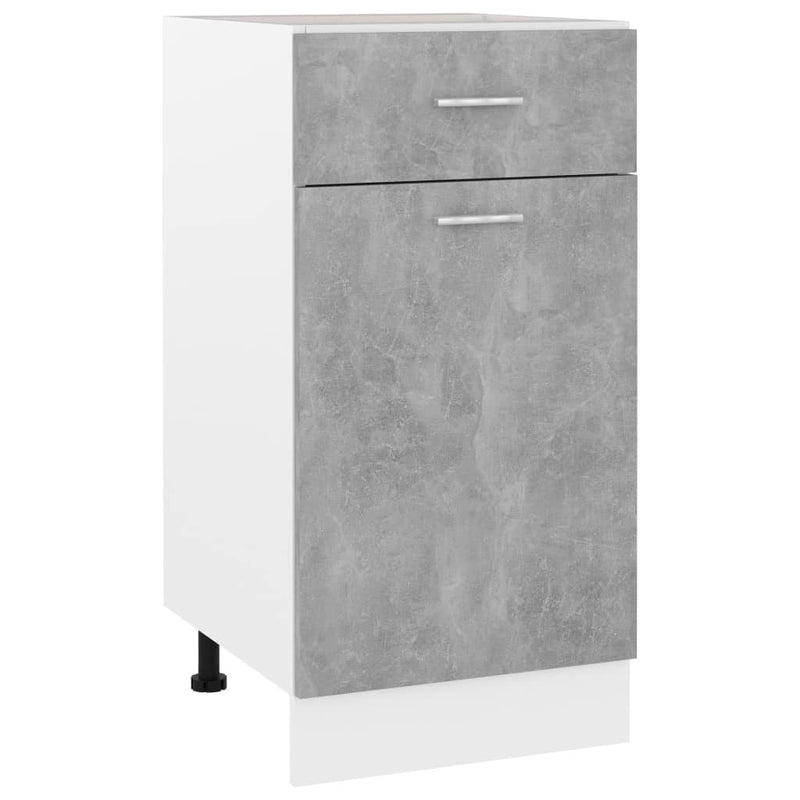 Dealsmate  Drawer Bottom Cabinet Concrete Grey 40x46x81.5 cm Engineered Wood
