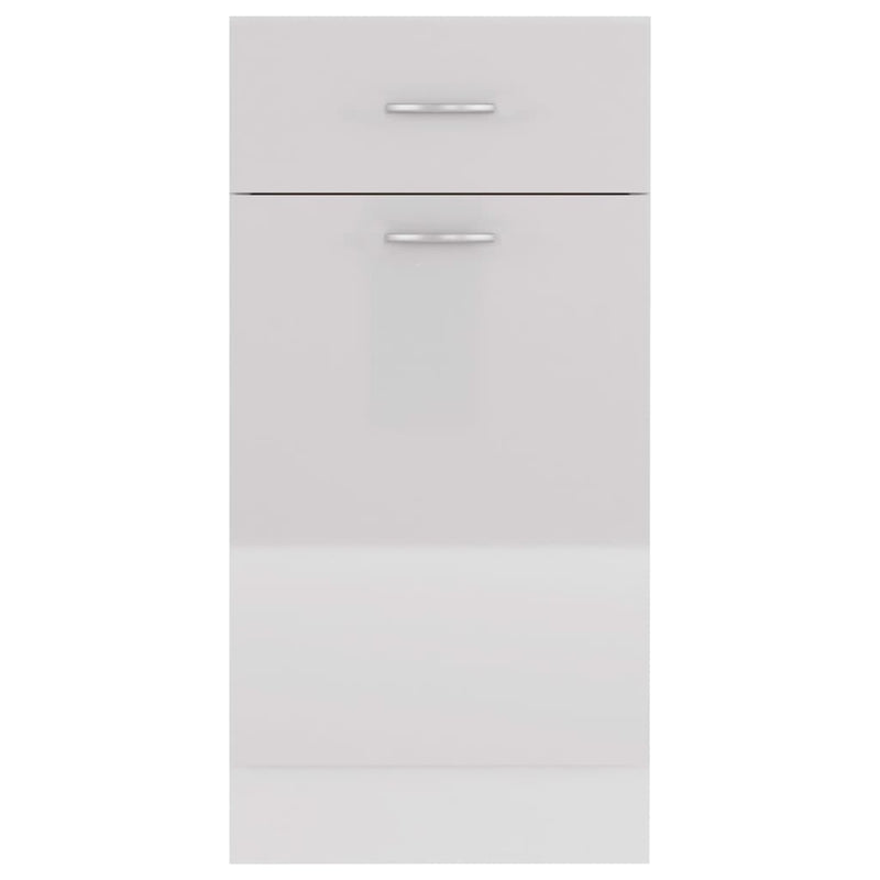 Dealsmate  Drawer Bottom Cabinet High Gloss White 40x46x81.5 cm Engineered Wood