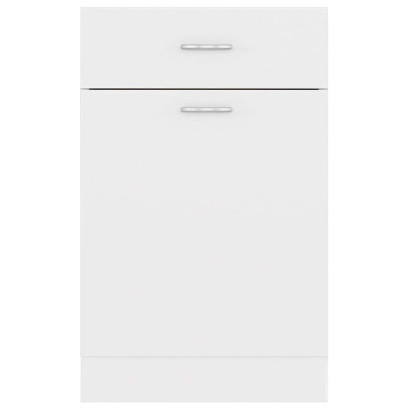 Dealsmate  Drawer Bottom Cabinet White 50x46x81.5 cm Engineered Wood