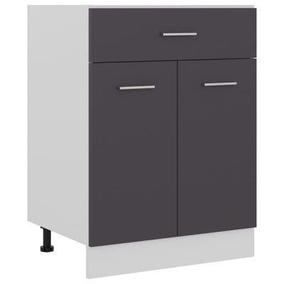 Dealsmate  Drawer Bottom Cabinet Grey 60x46x81.5 cm Engineered Wood