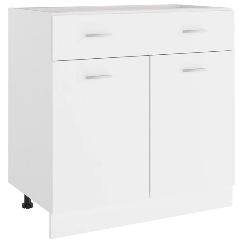Dealsmate  Drawer Bottom Cabinet White 80x46x81.5 cm Engineered Wood