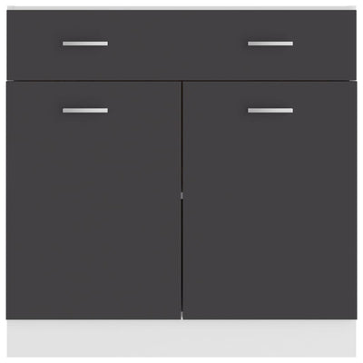 Dealsmate  Drawer Bottom Cabinet Grey 80x46x81.5 cm Chipboard