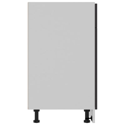 Dealsmate  Drawer Bottom Cabinet Grey 80x46x81.5 cm Chipboard