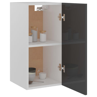 Dealsmate  Hanging Cabinet High Gloss Grey 29.5x31x60 cm Engineered Wood