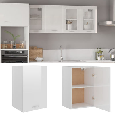 Dealsmate  Hanging Cabinet High Gloss White 39.5x31x60 cm Engineered Wood