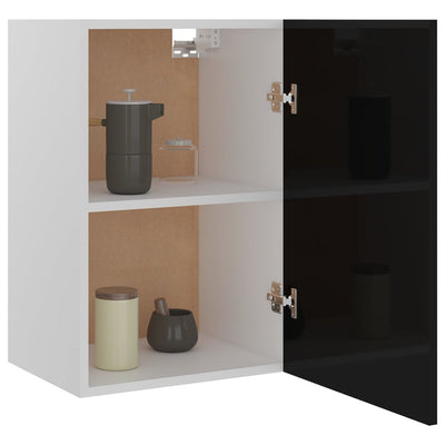 Dealsmate  Hanging Cabinet High Gloss Black 39.5x31x60 cm Engineered Wood