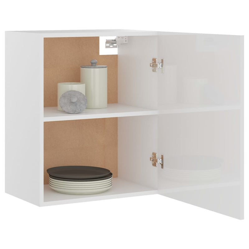 Dealsmate  Hanging Cabinet High Gloss White 50x31x60 cm Engineered Wood
