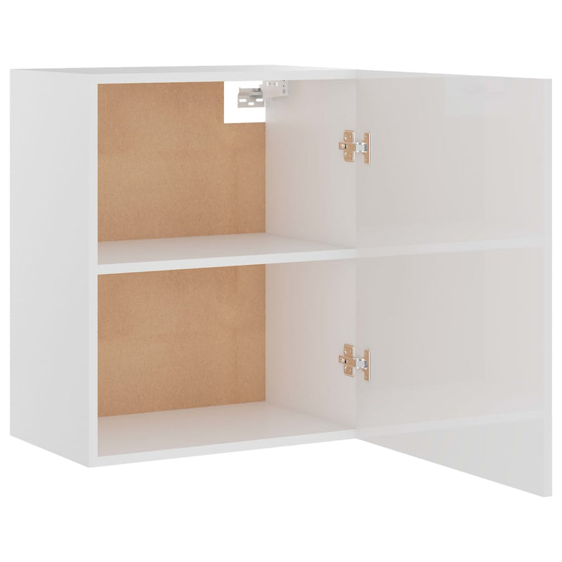 Dealsmate  Hanging Cabinet High Gloss White 50x31x60 cm Engineered Wood