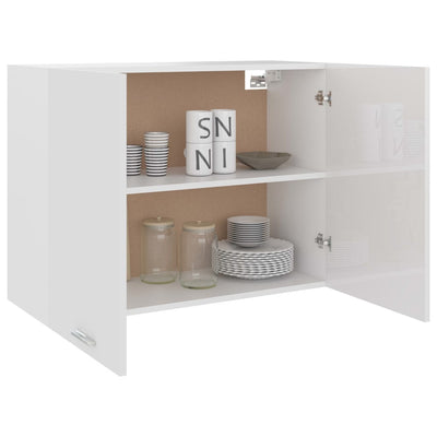 Dealsmate  Hanging Cabinet High Gloss White 80x31x60 cm Engineered Wood