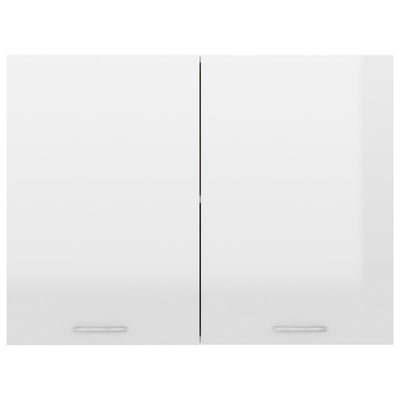 Dealsmate  Hanging Cabinet High Gloss White 80x31x60 cm Engineered Wood