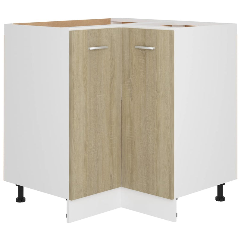 Dealsmate  Corner Bottom Cabinet Sonoma Oak 75.5x75.5x81.5 cm Engineered Wood