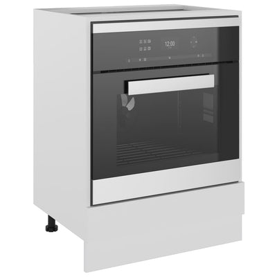 Dealsmate  Oven Cabinet White 60x46x81.5 cm Engineered Wood