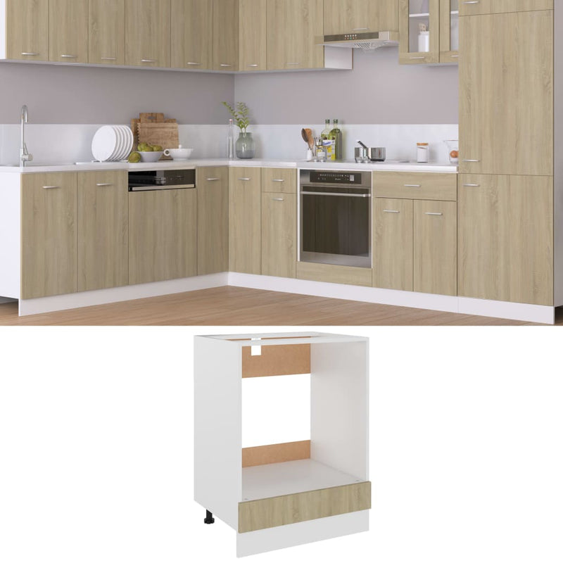 Dealsmate  Oven Cabinet Sonoma Oak 60x46x81.5 cm Engineered Wood