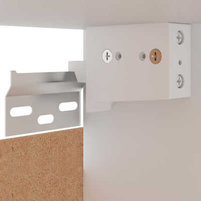 Dealsmate  Hanging Corner Cabinet White 57x57x60 cm Engineered Wood