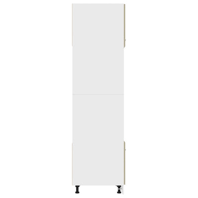 Dealsmate  Microwave Cabinet Sonoma Oak 60x57x207 cm Engineered Wood