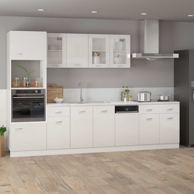 Dealsmate  Dishwasher Panel High Gloss White 45x3x67 cm Engineered Wood