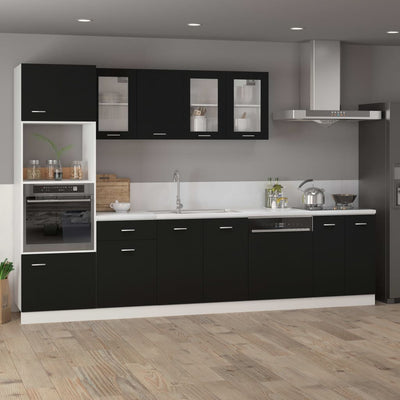 Dealsmate  Dishwasher Panel Black 59.5x3x67 cm Engineered Wood