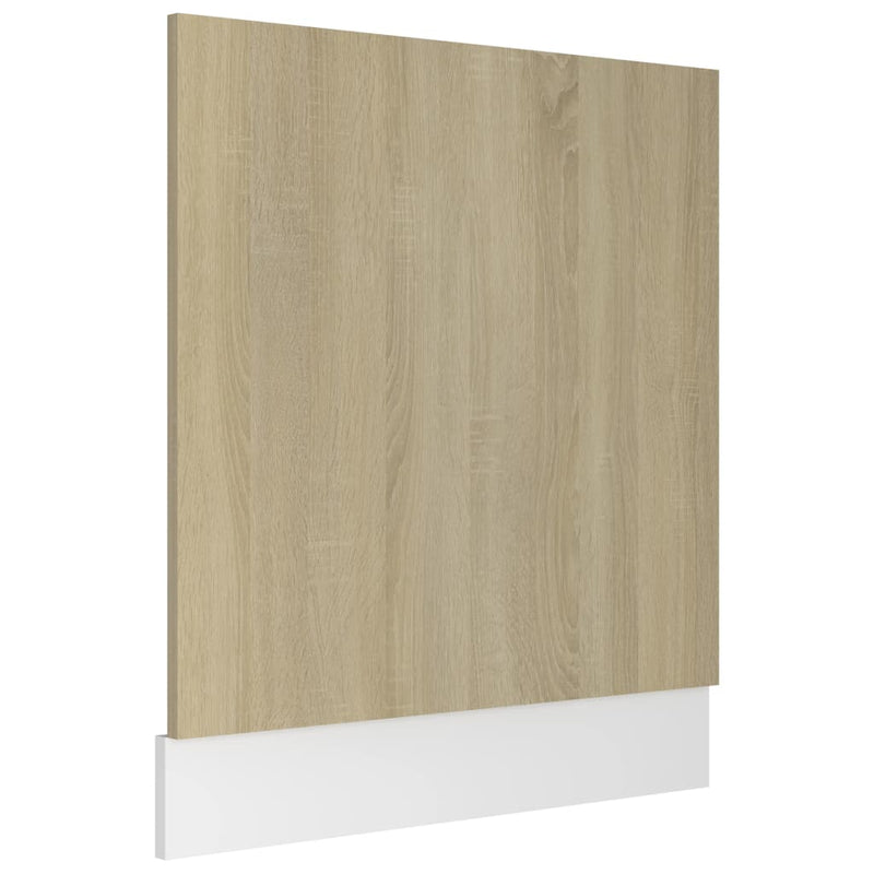 Dealsmate  Dishwasher Panel Sonoma Oak 59.5x3x67 cm Engineered Wood