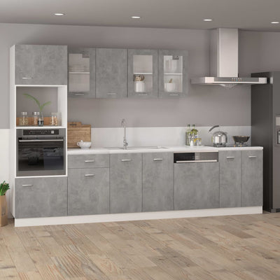 Dealsmate  Dishwasher Panel Concrete Grey 59.5x3x67 cm Engineered Wood