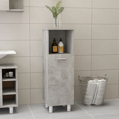 Dealsmate  Bathroom Cabinet Concrete Grey 30x30x95 cm Engineered Wood