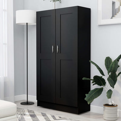 Dealsmate  Book Cabinet Black 82.5x30.5x150 cm Engineered Wood