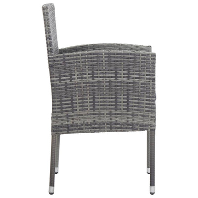Dealsmate  Garden Chairs 4 pcs Poly Rattan Anthracite