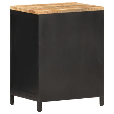 Dealsmate  Bedside Cabinet 40x30x53 cm Solid Rough Mango Wood